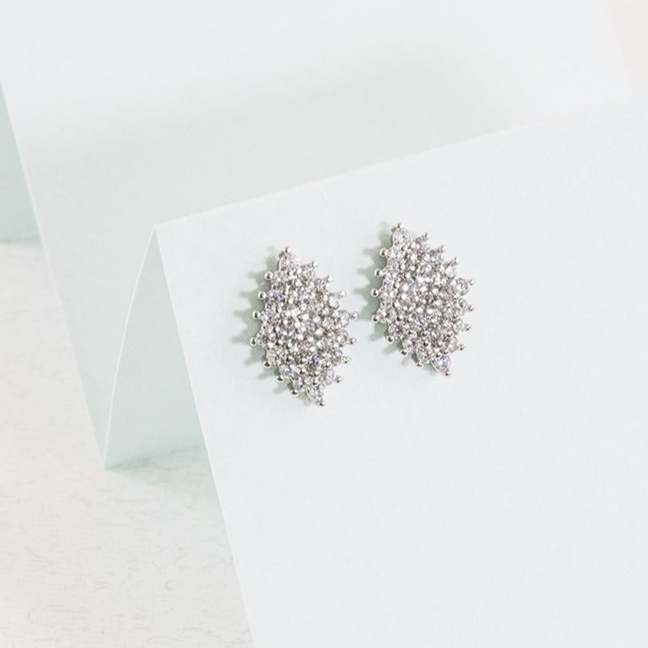 Pendientes rombo plata