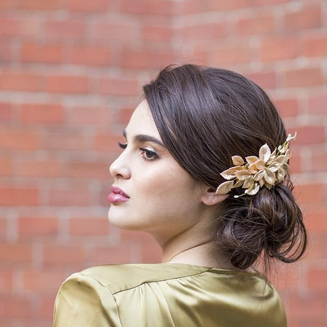 Alquiler de tocado Atardecer oro rosa