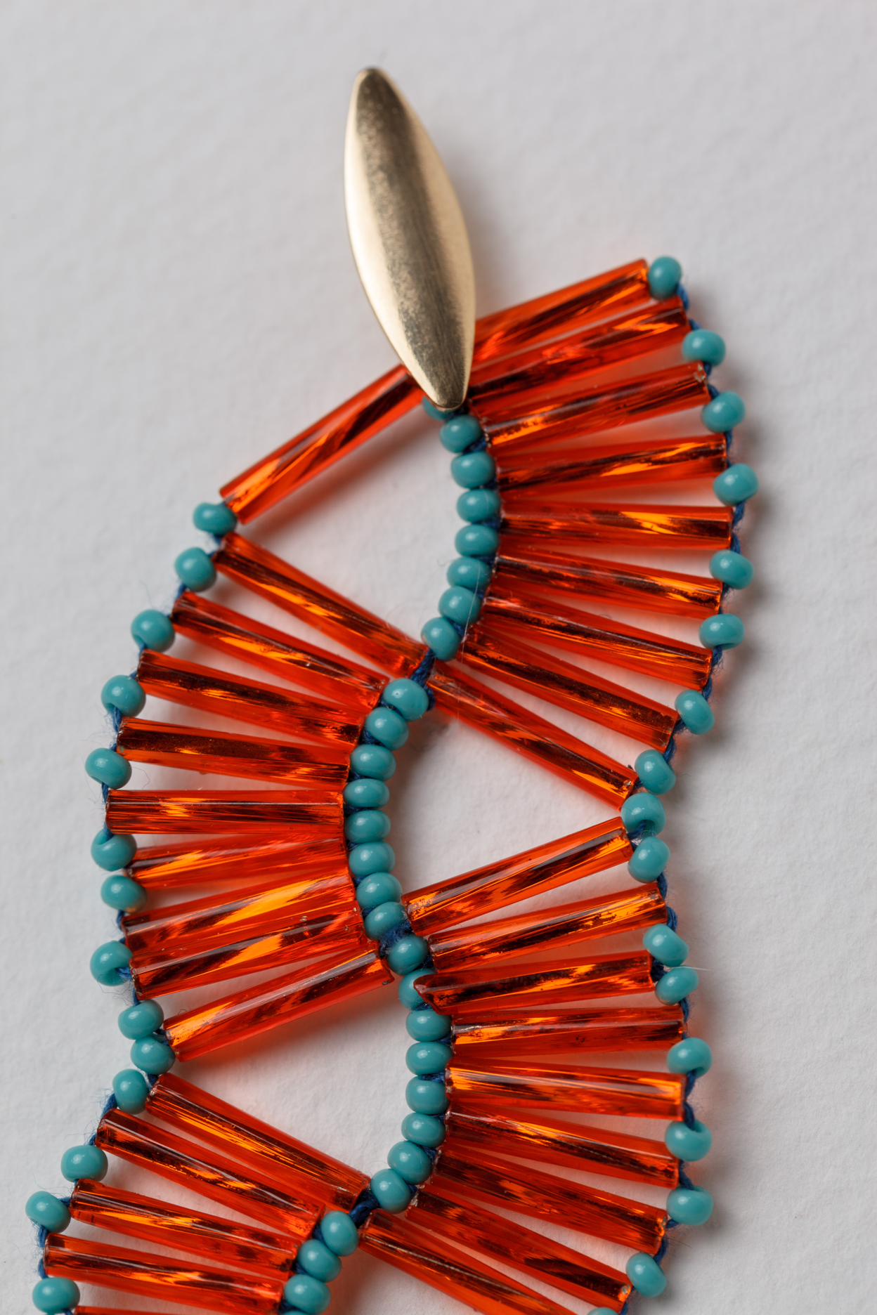 Pendientes BIHAO naranja azul y oro