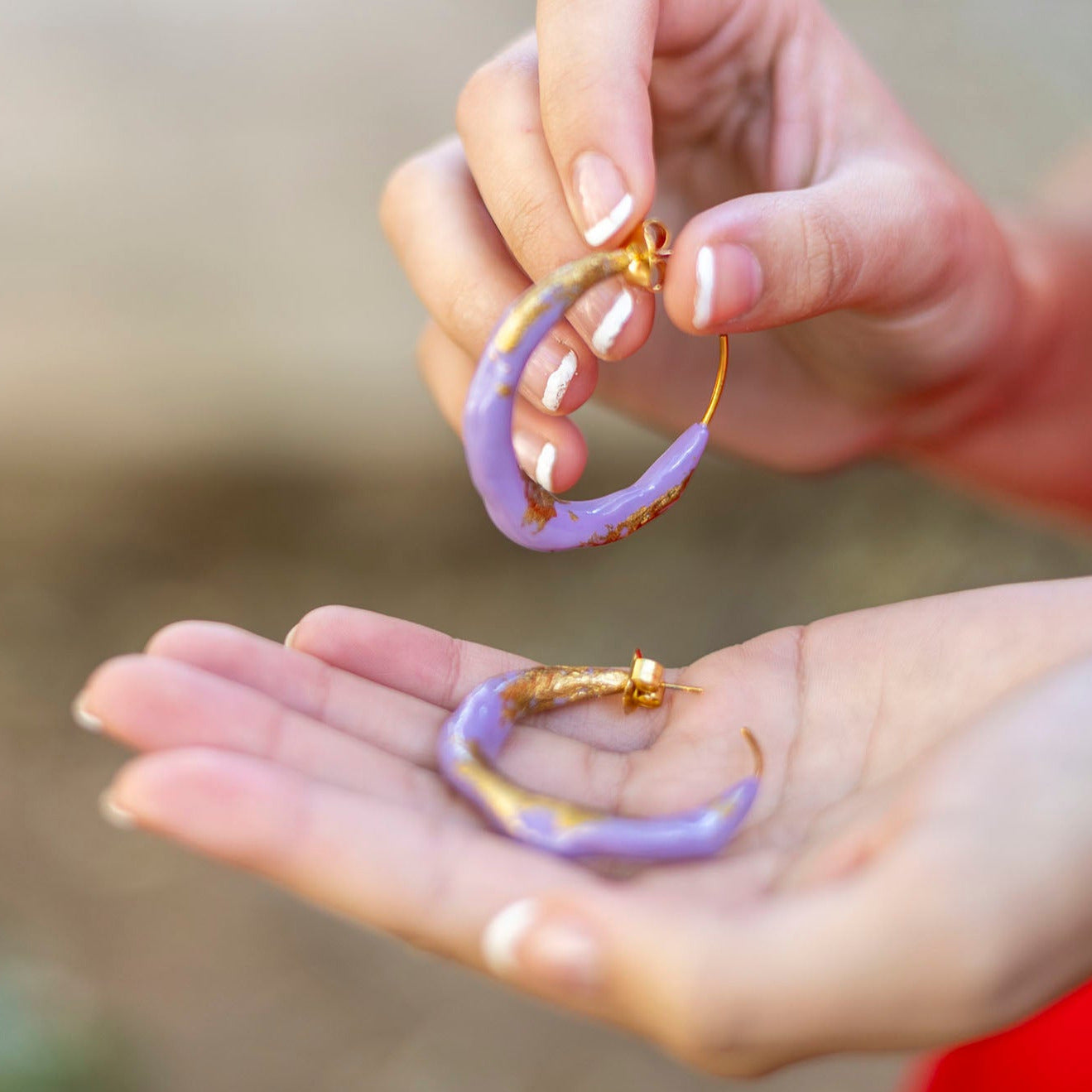 Pendientes LUNA porcelana