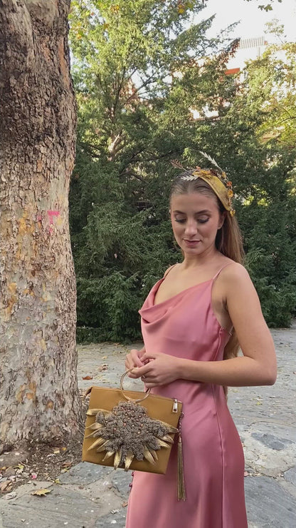 Tocado casquete Summer dorado