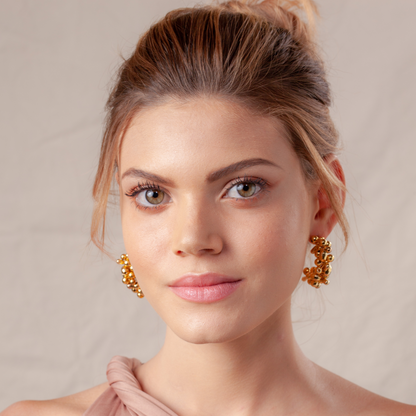 Pendientes MULATA aros dorados tejidos