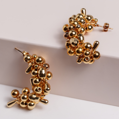 Pendientes MULATA aros dorados tejidos