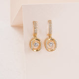 Pendientes circulo oro rosa