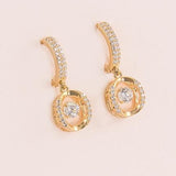 Pendientes circulo oro rosa