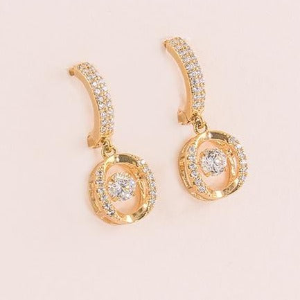 Pendientes circulo oro rosa