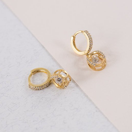 Pendientes circulo oro rosa