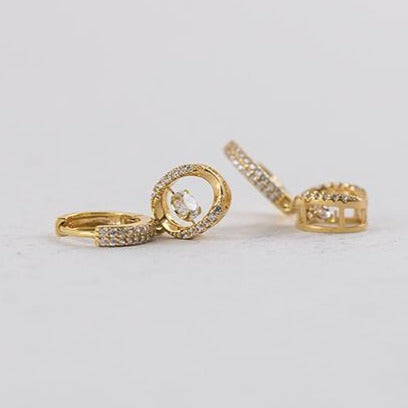 Pendientes circulo oro rosa