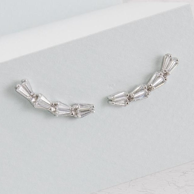 Pendientes curva trepadora plata