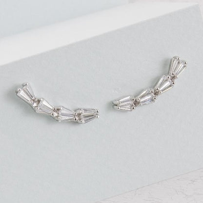 Pendientes curva trepadora plata