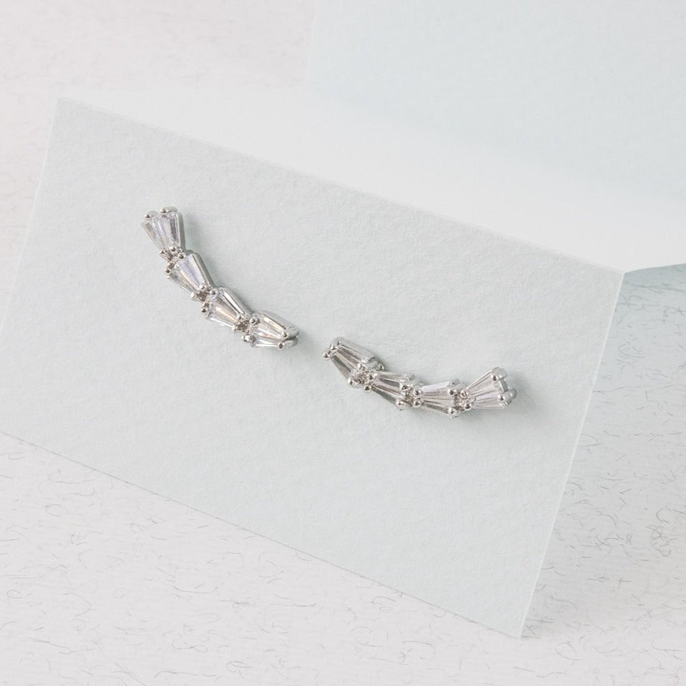 Pendientes curva trepadora plata