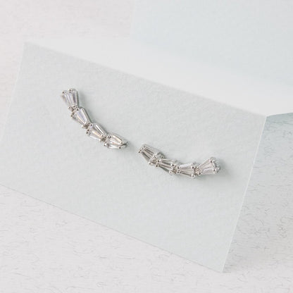 Pendientes curva trepadora plata