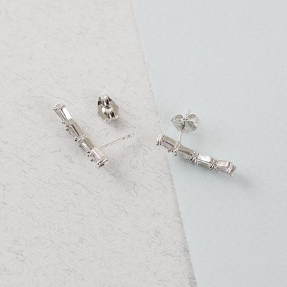 Pendientes curva trepadora plata