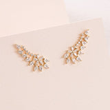 Pendientes flores trepadoras oro