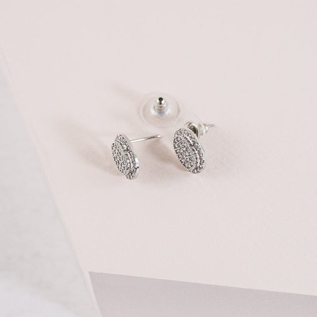 Pendientes ovalo plata
