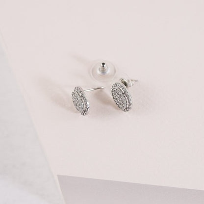 Pendientes ovalo plata
