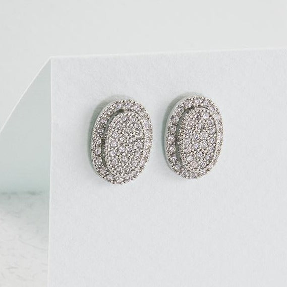 Pendientes ovalo plata