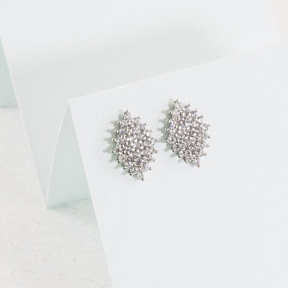 Pendientes rombo plata