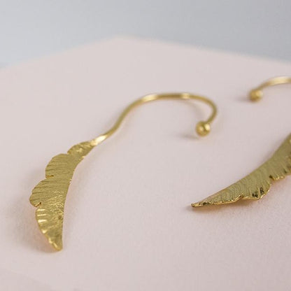 Pendientes earcuff Platanera oro