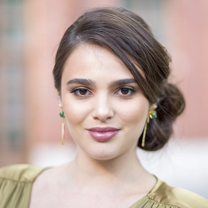 Pendientes earcuff Platanera oro