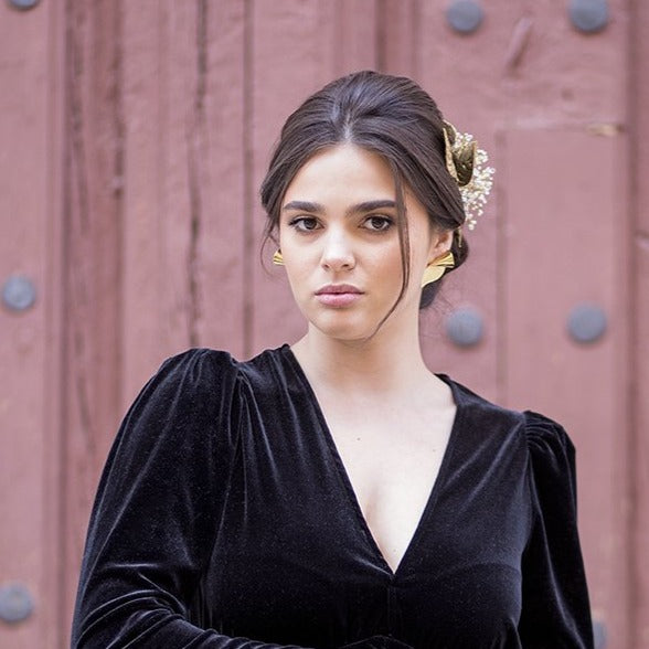 Pendientes trepadores Oleaje oro