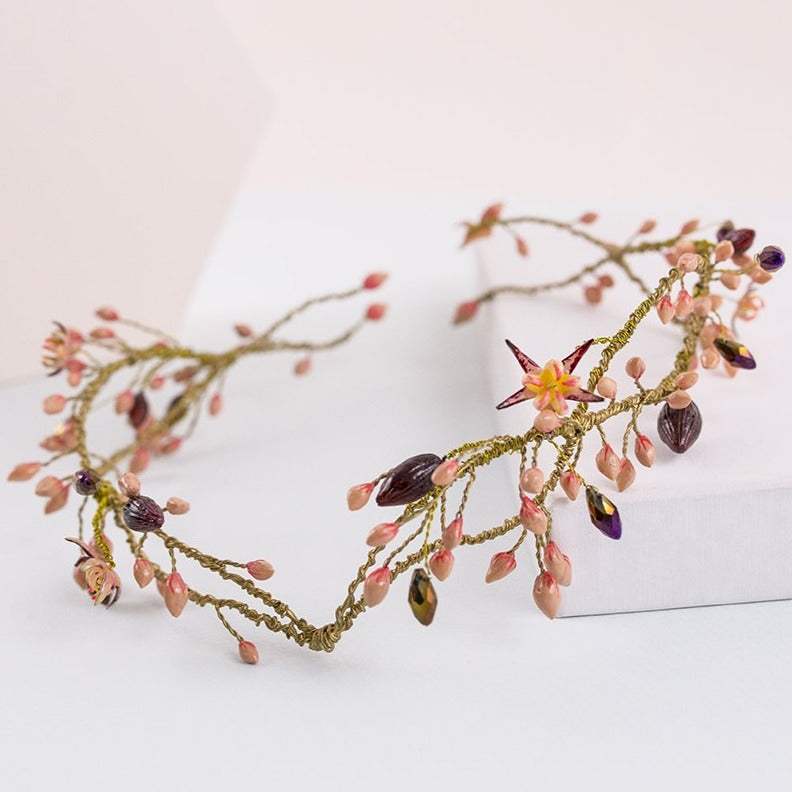 Corona de porcelana Aire de cao rosa