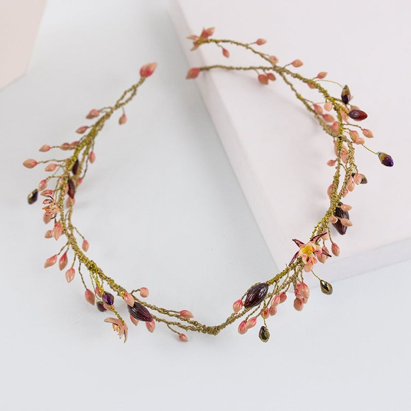 Corona de porcelana Aire de cao rosa