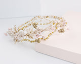 Corona de porcelana garden en blanco rosa oro