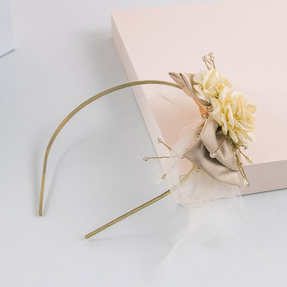 Diadema Girl rose oro y crema