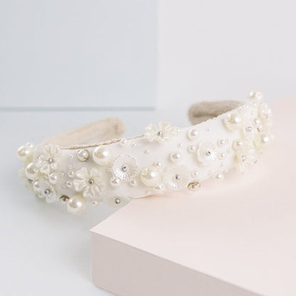 Diadema noches blancas perla
