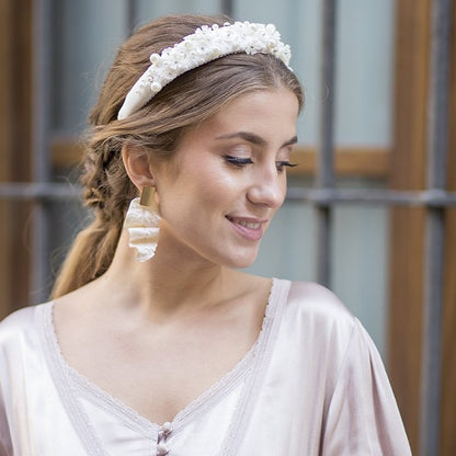 Diadema noches blancas perla