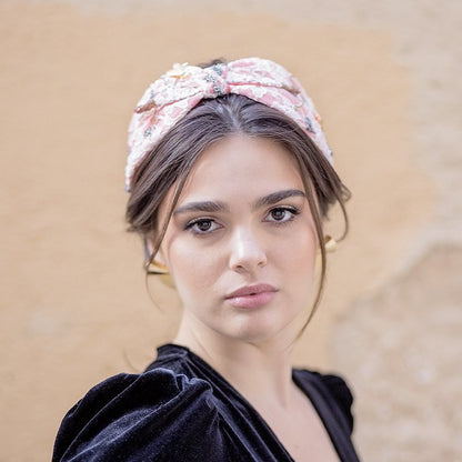 Alquiler de tocado Diadema Botanic coral