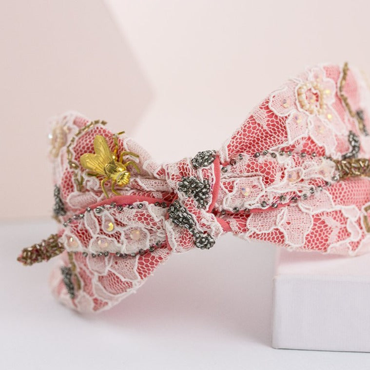 Alquiler de tocado Diadema Botanic coral