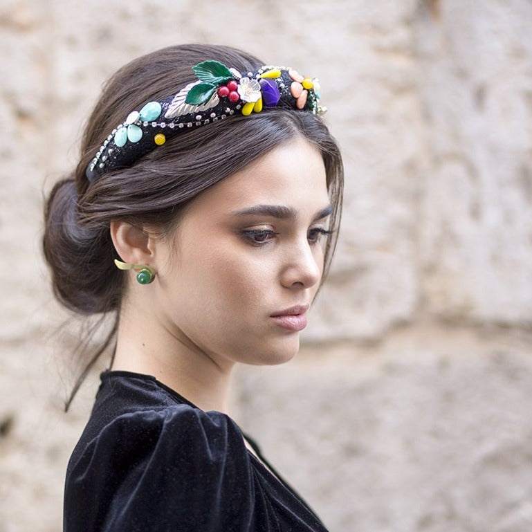 Diadema de invitada María Félix multicolor