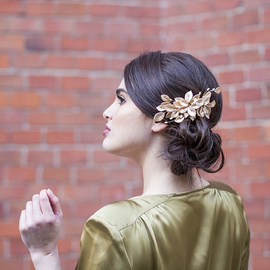 Alquiler de tocado Atardecer oro rosa