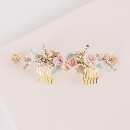 Peineta universe pastel y oro