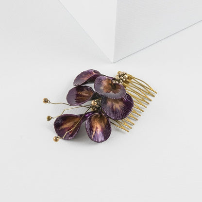 Peineta de porcelana Florecer uva