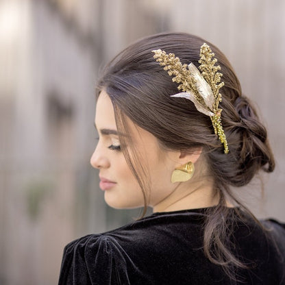 Peineta Sorgo Gold de porcelana dorado