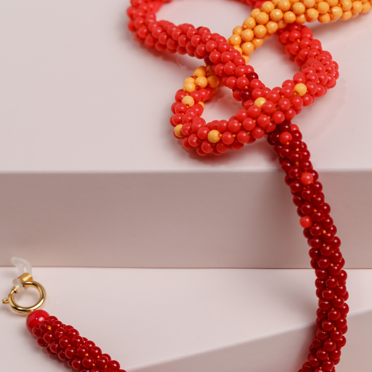 Sujeta gafas HOLDER tejido rojo