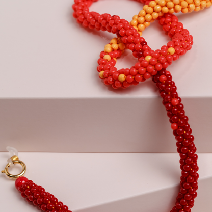 Sujeta gafas HOLDER tejido rojo