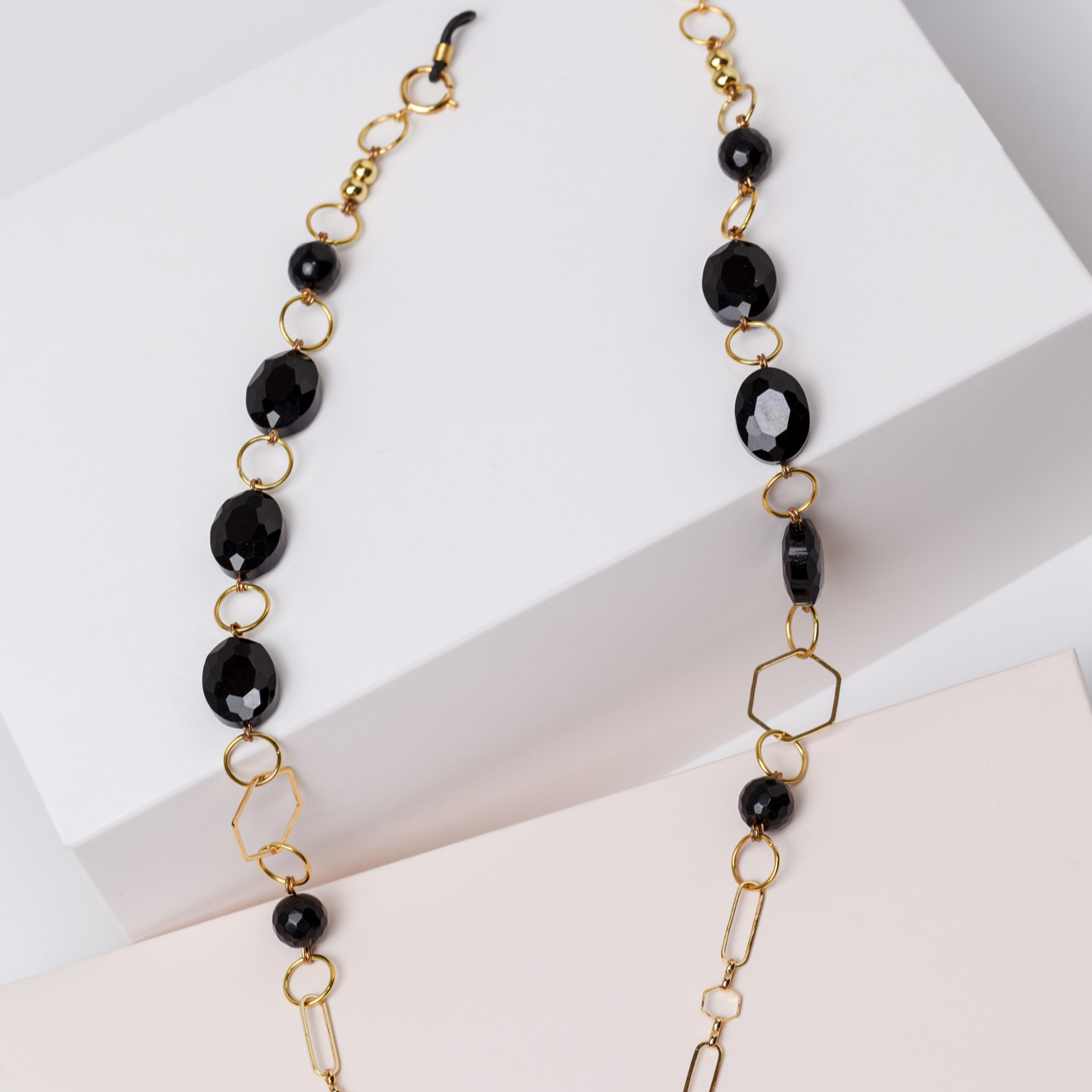 Collar y cordón de gafas VILLA negro y oro