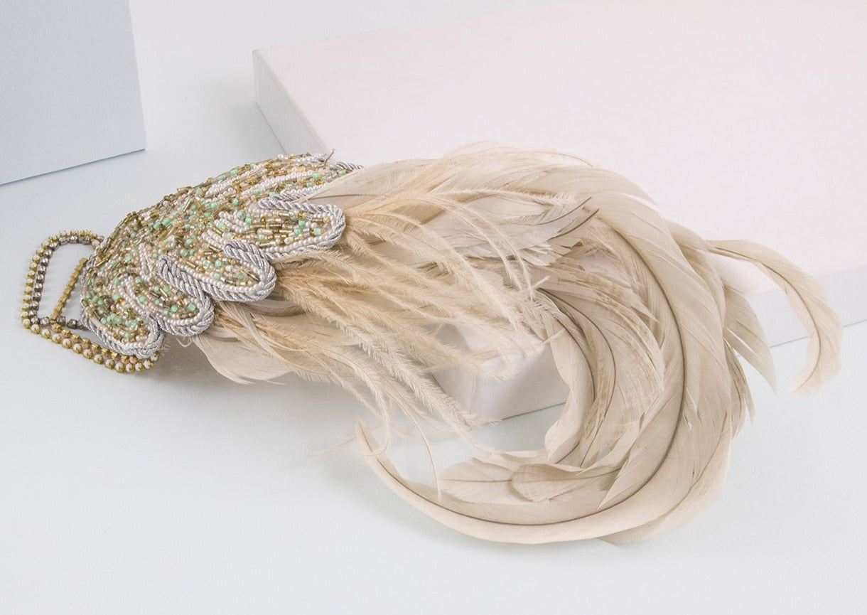 Tocado Monstera pastel