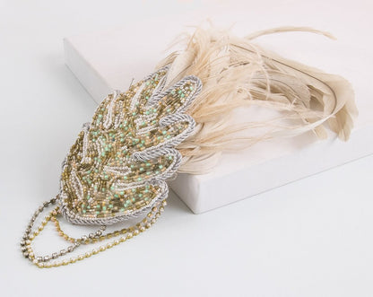 Tocado Monstera pastel