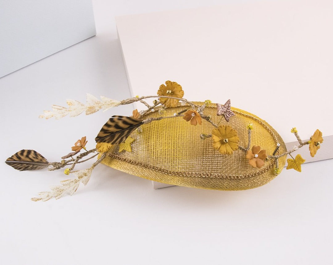 Tocado casquete Summer dorado