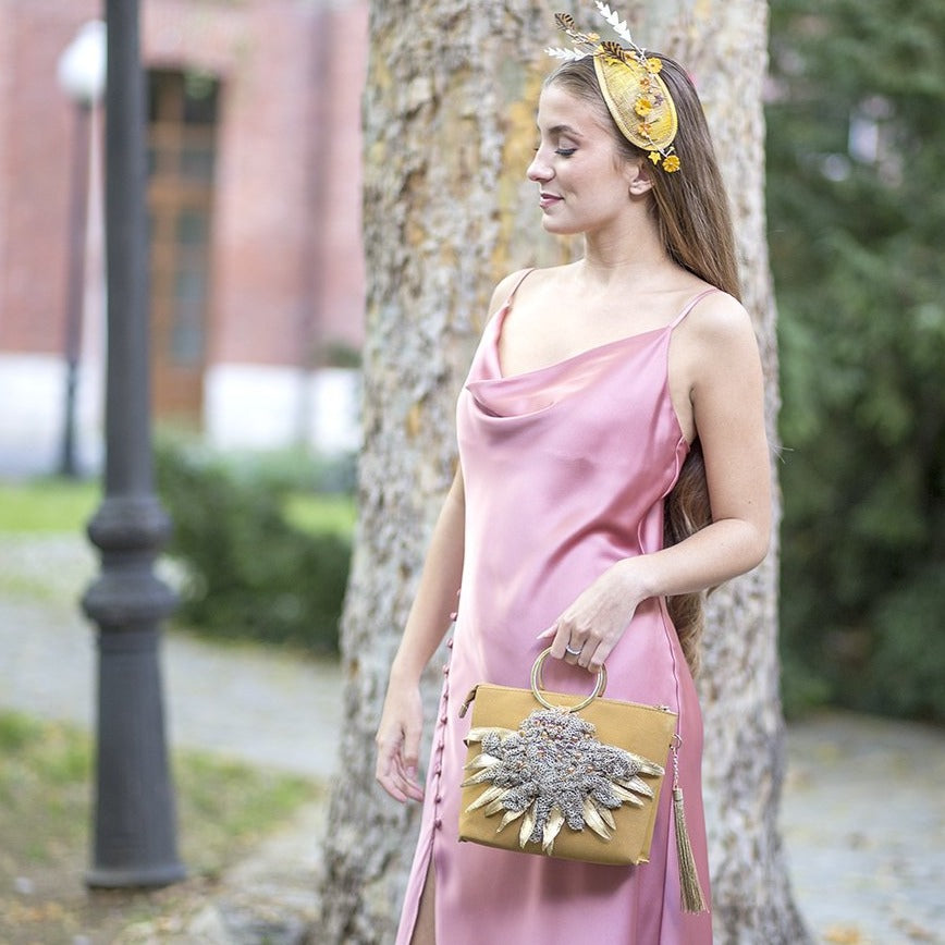 Tocado casquete Summer dorado