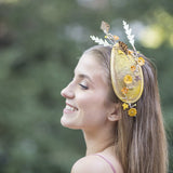 Tocado casquete Summer dorado