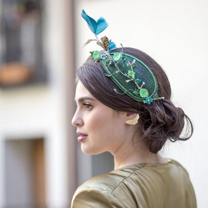 Tocado casquete Summer verde