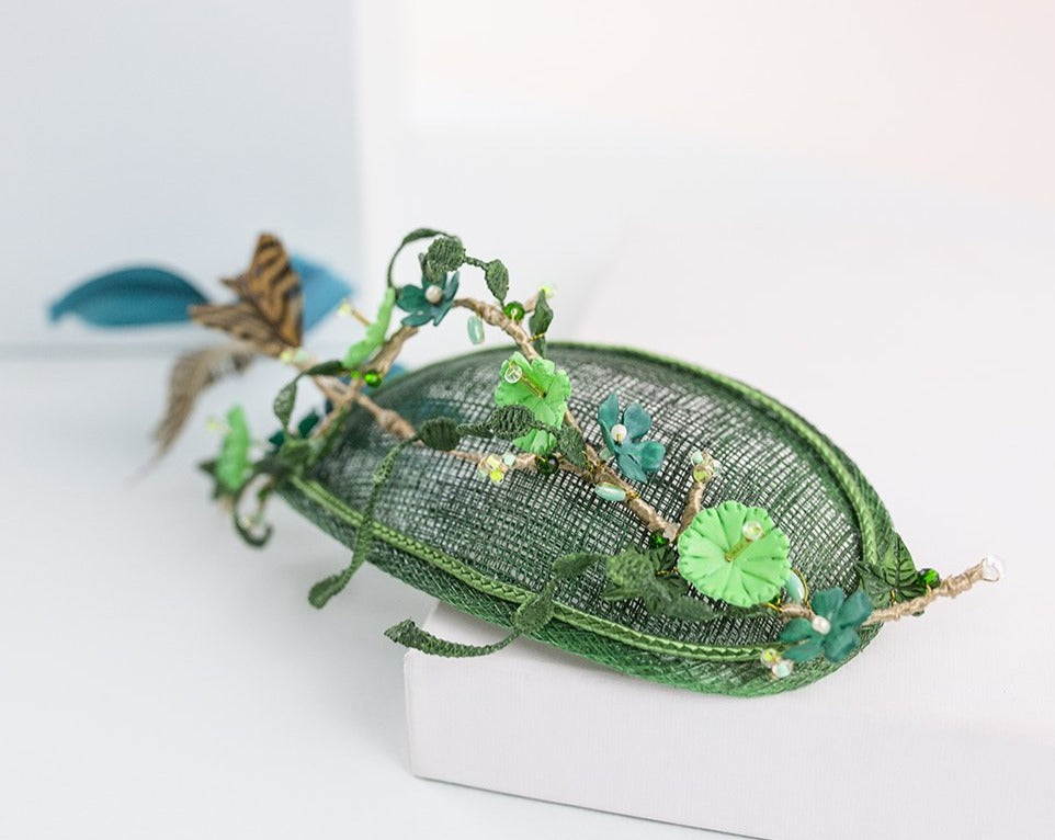 Tocado casquete Summer verde