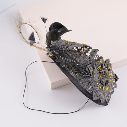 Alquiler de Tocado Tropic guipur negro