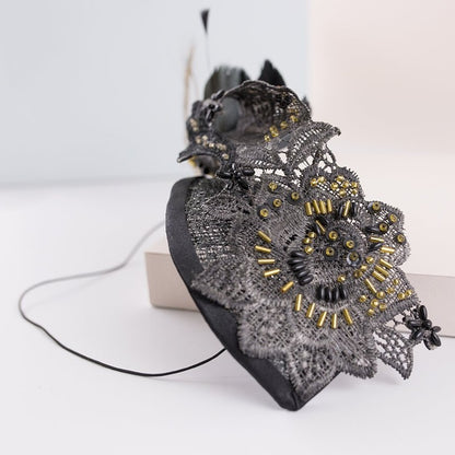 Alquiler de Tocado Tropic guipur negro